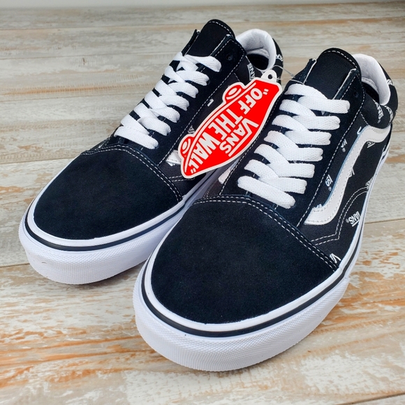 Vans Old Skool Logo Sidewall Black and White - Picture 2 of 7